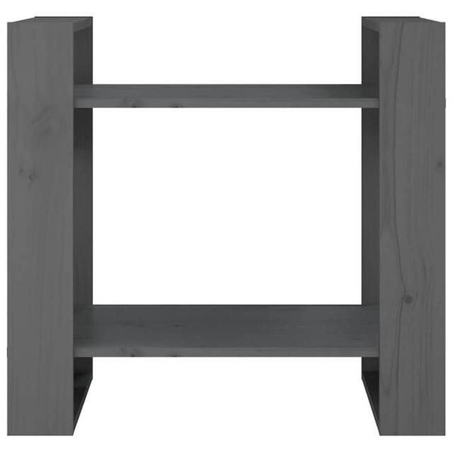 Berkfield Home Beautiful Book Cabinet/Room Divider Grey 60x35x57 cm Solid Wood Pine - Size: 60 x 35 x 57 cm - image 1