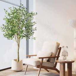 Dprodo Faux Olive Tree with Planter Natural Olive Branches in Green - Size: 1 Pack - thumbnail 8