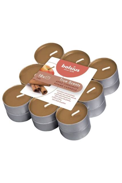 KDMD Fragranced Tealight Apple & Cinnamon 18 Pack in Brown - image 1