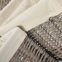 Red Hamper Set of 4 Grey Wash White Cotton Lined Willow Storage Baskets - thumbnail 4