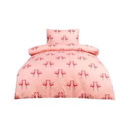 Smart Living Luxury Super Soft Reversible Fashion Flamingo Duvet Set & Pillowcases in Pink - Size: Single - thumbnail 4