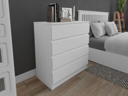 Flair Toivo Chest Of 4 Drawers in White - thumbnail 2