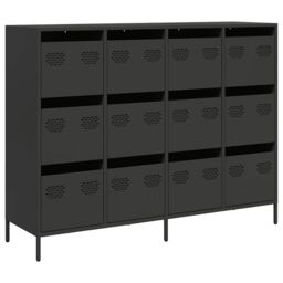 Berkfield Home Sideboard Black 135x39x103.5 cm Cold-rolled Steel - thumbnail 2