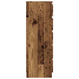 Berkfield Home Drawer Cabinet Old Wood 60x36x103 cm Engineered Wood in Brown - Size: 60 x 36 x 103 cm - thumbnail 5