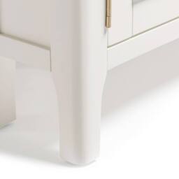 FurnitureboxUK Belle Solid Oak Wood & Cream Corner TV Stand - thumbnail 7