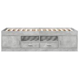 Berkfield Home Versatile Daybed with Drawers without Mattress Concrete Grey 90x200 cm - thumbnail 4