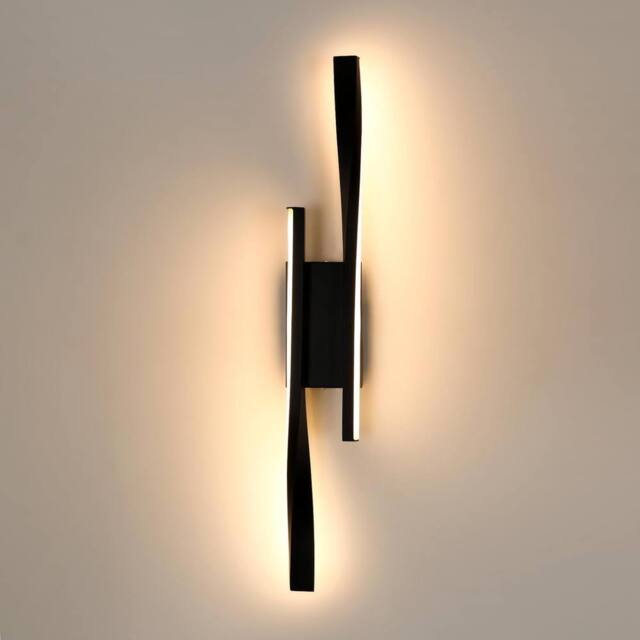 Goeco Indoor LED Wall Light, 16W, Minimalist Design Modern, Black Line 3000K - image 1