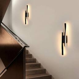 Goeco Indoor LED Wall Light, 16W, Minimalist Design Modern, Black Line 3000K - thumbnail 3