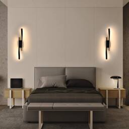 Goeco Indoor LED Wall Light, 16W, Minimalist Design Modern, Black Line 3000K - thumbnail 4