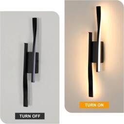Goeco Indoor LED Wall Light, 16W, Minimalist Design Modern, Black Line 3000K - thumbnail 7