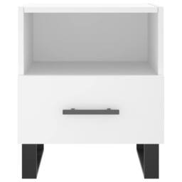 Berkfield Home Bedside Cabinet White 40x35x47.5 cm Engineered Wood - thumbnail 4