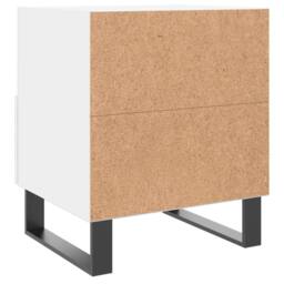 Berkfield Home Bedside Cabinet White 40x35x47.5 cm Engineered Wood - thumbnail 6