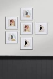 nielsen 6 piece Ongar Wooden Picture Frame Set 30x30cm in White - Size: 30x30 cm - thumbnail 3