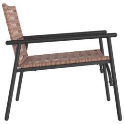 Berkfield Home Garden Chairs 2 pcs Black 79x56x73, 5 cm Poly Rattan in Brown - thumbnail 6