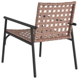 Berkfield Home Garden Chairs 2 pcs Black 79x56x73, 5 cm Poly Rattan in Brown - thumbnail 7