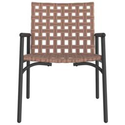 Berkfield Home Garden Chairs 2 pcs Black 79x56x73, 5 cm Poly Rattan in Brown - thumbnail 5