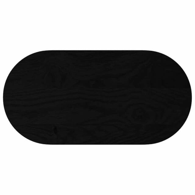 Berkfield Home Table Top Dark Brown 80x40x2 cm Solid Wood Oak Oval - Size: 80 x 40 x 2 cm - image 1