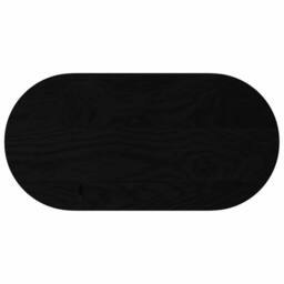 Berkfield Home Table Top Dark Brown 80x40x2 cm Solid Wood Oak Oval - Size: 80 x 40 x 2 cm - thumbnail 1