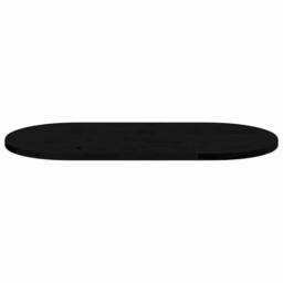 Berkfield Home Table Top Dark Brown 80x40x2 cm Solid Wood Oak Oval - Size: 80 x 40 x 2 cm - thumbnail 5