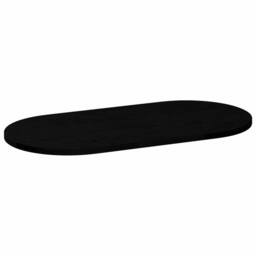 Berkfield Home Table Top Dark Brown 80x40x2 cm Solid Wood Oak Oval - Size: 80 x 40 x 2 cm - thumbnail 4