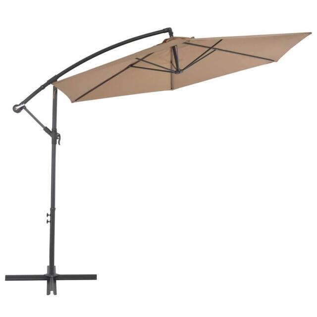 Berkfield Home Cantilever Umbrella with Aluminium Pole 300 cm Taupe in Beige - image 1