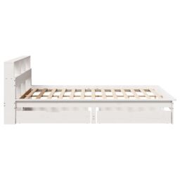 Berkfield Home Bookcase Bed without Mattress White 135x190 cm Double Solid Wood Pine - thumbnail 5