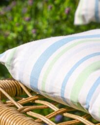 Dibor Set of 4 Traditional Blue Striped Indoor Outdoor Chair Seat Pads L40cm x W40cm - Size: 40 cm x 40 cm - thumbnail 5