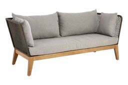 Orsina 3 Seat Grey Sofa, Comfy Fabric Padded Seat, Built to Last Bedroom Sofa, Easy to Clean Three Seat Lounge Sofa - thumbnail 4