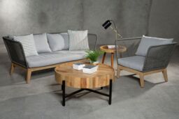 Orsina 3 Seat Grey Sofa, Comfy Fabric Padded Seat, Built to Last Bedroom Sofa, Easy to Clean Three Seat Lounge Sofa - thumbnail 5