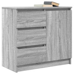 Berkfield Home Sideboard with Drawer Grey Sonoma 71x35x65 cm Engineered Wood - Size: 71 x 35 x 65 cm - thumbnail 4