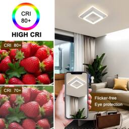 COMELY LED Ceiling Light, 30W Modern Square White Ceiling Lights, Natural Light - thumbnail 8