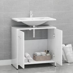 Berkfield Home Bathroom Cabinet White 60x33x61 cm Engineered Wood - Size: 60 x 33 x 61 cm - thumbnail 3