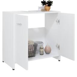 Berkfield Home Bathroom Cabinet White 60x33x61 cm Engineered Wood - Size: 60 x 33 x 61 cm - thumbnail 4