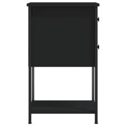Berkfield Home Bedside Cabinets 2 pcs Black 32x42x70 cm Engineered Wood - Size: 32 x 42 x 70 cm - thumbnail 8