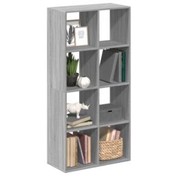 Berkfield Home Room Divider Bookcase Grey Sonoma 69.5x29x137.5 cm Engineered Wood - thumbnail 1