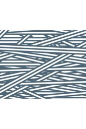 Origin Murals Striped Criss Cross Pattern Wall Mural in Blue - Size: W350 cm x H280 cm - thumbnail 2