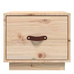 Berkfield Home Bedside Cabinet 40x34x35 cm Solid Wood Pine in Brown - Size: 40 x 34 x 35 cm - thumbnail 5
