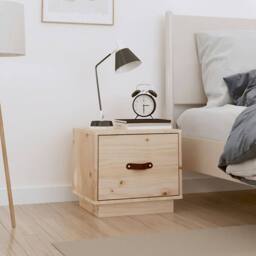 Berkfield Home Bedside Cabinet 40x34x35 cm Solid Wood Pine in Brown - Size: 40 x 34 x 35 cm