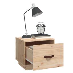Berkfield Home Bedside Cabinet 40x34x35 cm Solid Wood Pine in Brown - Size: 40 x 34 x 35 cm - thumbnail 4