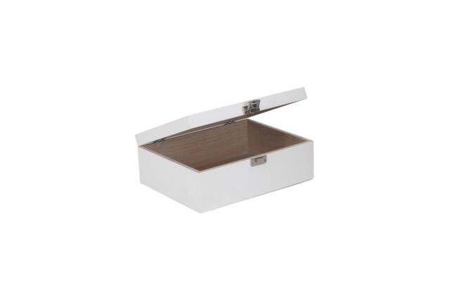 Red Hamper 30cm White Wooden Storage Box - image 1