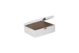 Red Hamper 30cm White Wooden Storage Box - thumbnail 1