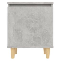 Berkfield Home Bed Cabinet with Solid Wood Legs Concrete Grey 40x30x50 cm - Size: 40 x 30 x 50 cm - thumbnail 6