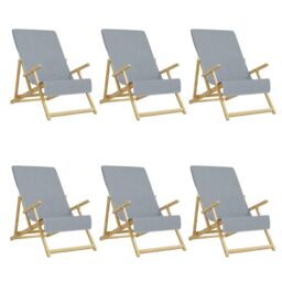 Berkfield Home Beach Towels 6 pcs Grey 60x135 cm Fabric 400 GSM - thumbnail 2