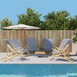 Berkfield Home Beach Towels 6 pcs Grey 60x135 cm Fabric 400 GSM