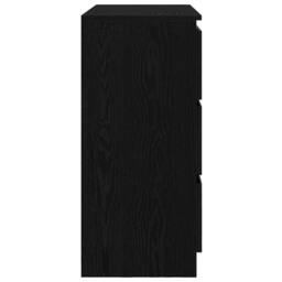 Berkfield Home Sideboard Black Oak 80x35x76 cm Engineered Wood - Size: 80 x 35 x 76 cm - thumbnail 7