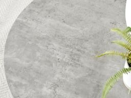 FurnitureboxUK Novara 100cm Round 4-Seater Dining Table With Black Metal Legs in Grey - thumbnail 3