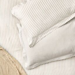 Yard Hebden Striped 100% Cotton Fitted Sheet in Natural - Size: Super King Fitted - thumbnail 2