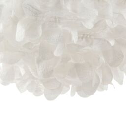 Happy Homewares Chic Designer 30cm Pendant Light Shade with White Fabric Folded Petals - thumbnail 4