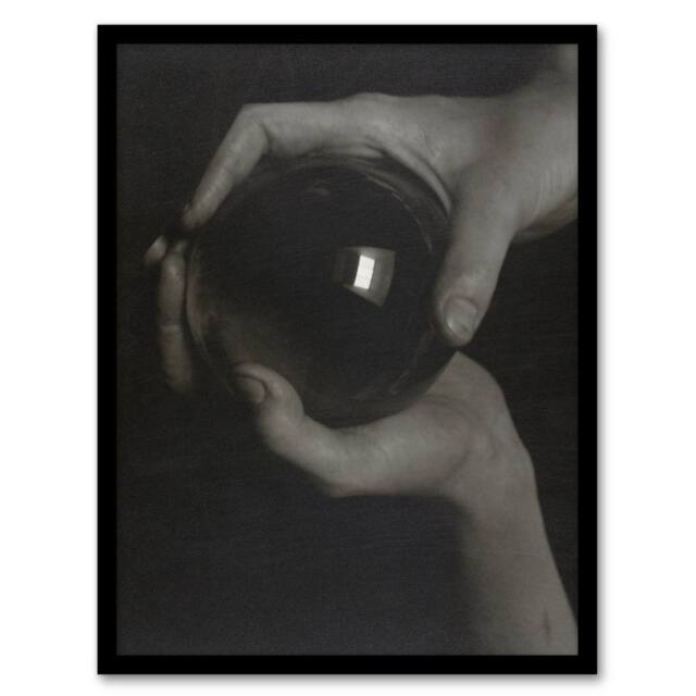 Artery8 Alfred Stieglitz The Crystal Ball Rebecca Strand Framed Wall Art Print in Grey - Size: A4 - image 1