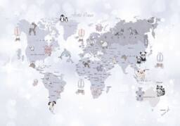 Superfresco Easy Whole Wide World Grey Print To Order 3m x 2.8m Mural - thumbnail 2